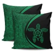 Hawaii Turtle Polynesian Pillow Cover-Circle Style Green - AH - J7 - Alohawaii