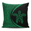 Alohawaii Home Set - Hawaii Turtle Polynesian Pillow Cover-Circle Style Green
