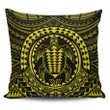 Alohawaii Home Set - Hawaiian Kakau Honu Arc Yellow Polynesian Pillow Covers