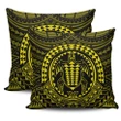Hawaiian Kakau Honu Arc Yellow Polynesian Pillow Covers - AH - J1 - Alohawaii