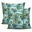 Hawaii Pillow Cover Tropical Palm Trees Blue AH J1 - Alohawaii