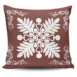 Alohawaii Home Set - Hawaiian Quilt Maui Plant And Hibiscus Pattern Pillow Covers - White Coral