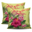 Hawaii Turtle Hibiscus Flower Polynesian Pillow Covers - Dulcie Style - AH - J2