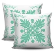 Hawaiian Quilt Maui Plant And Hibiscus Pattern Pillow Covers - Seafoarm White - AH J8