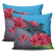 Hawaii Turtle Hibiscus Kanaka Pink Style - Pillow AH J2 - Alohawaii