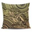 Alohawaii Home Set - Hawaii Turtle Wave Pillow Covers - News Style Gold