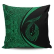 Alohawaii Home Set - Hawaii Fish Hook Polynesian Pillow Covers - Circle Style Green