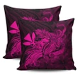 Hula Girl Hibiscus Kanaka Poly Pillow Covers - Pink - AH J4 - Alohawaii