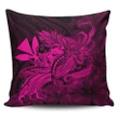 Alohawaii Home Set - Hula Girl Hibiscus Kanaka Poly Pillow Covers - Pink