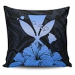 Alohawaii Home Set - Hawaiian Kanaka Pillow Covers Hibiscus Polynesian Love - Blue