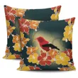 Honeycreeper Hibiscus Pillow Covers - AH - J1 - Alohawaii