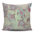 Alohawaii Home Set - Turtle Colorful Hibiscus Background Pillow Covers