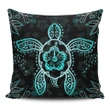 Alohawaii Home Set - Turtle Hibiscus Blue Pillow Covers