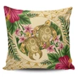 Alohawaii Home Set - Turtle Pillow Covers Strong Pattern Hibiscus Plumeria