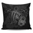 Alohawaii Home Set - Hawaii Hibiscus Pillow Covers - Harold Turtle - Gray