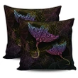 Hawaii Manta Ray Hibiscus Pillow Covers - Glitter Style - AH - JA