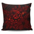 Alohawaii Home Set - Hawaiian Turtle Hibiscus Plumeria Kanaka Polynesian Pillow Covers Red - Soft Style