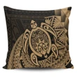 Alohawaii Home Set - Hawaii Polynesian Turtle Pillow Covers - Gold