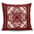 Alohawaii Home Set - Hawaiian Palm Tree Quilt Tradition Red Pillow Covers