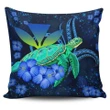 Hawaii Turtle Hibiscus Polynesian Pillow Cover