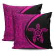 Hawaii Turtle Polynesian Pillow Cover-Circle Style Pink - AH - J7 - Alohawaii