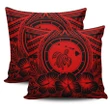 Hawaii Map Honu Hibiscus Red Polynesian Pillow Covers - AH - JG1 - Alohawaii