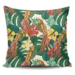 Alohawaii Home Set - Hawaii Pillow Cover Tropical Leaves Flowers And Birds Floral Jungle