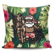 Alohawaii Home Set - Hawaii Santa Claus Surf Christmas Pattern Pillow Covers