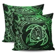 Hawaiian Turtle Polynesian Green Pillow Covers - AH J9 - Alohawaii