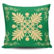 Alohawaii Home Set - Hawaiian Quilt Maui Plant And Hibiscus Pattern Pillow Covers - Beige Green