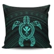Alohawaii Home Set - Hawaiian Turtle Kanaka Polynesian Pillow Covers - Turquoise