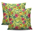 Hawaii Pillow Cover Tropical Leaves And Flowers AH J1 - Alohawaii