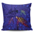 Alohawaii Home Set - Hawaii Map Kanaka Turtle Pillow Covers - Volcano Style - Galaxy