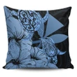 Alohawaii Home Set - Hawaii Turtle Pillow Covers Polynesian Hibiscus Art Ver 2.0 Blue