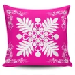 Alohawaii Home Set - Hawaiian Quilt Maui Plant And Hibiscus Pattern Pillow Covers - White Pink
