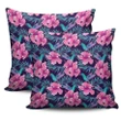Hawaii Pillow Cover Tropical Flowers With Hummingbirds Palm Leaves AH J1 - Alohawaii