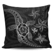Alohawaii Home Set - Kanaka Map Hibiscus Plumeria Turtle Art Gray Polynesian Pillow Covers