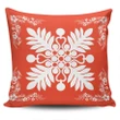 Alohawaii Home Set - Hawaiian Quilt Maui Plant And Hibiscus Pattern Pillow Covers - White Orange