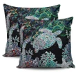 Hawaii Turtle Corals Pillow Covers