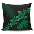 Alohawaii Home Set - Hawaii Turtle Plumeria Coconut Tree Polynesian Pillow Covers - Green