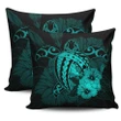 Hawaii Hibiscus Pillow Covers - Harold Turtle - Turquoise - AH J9 - Alohawaii