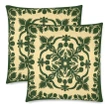 Hawaiian Pillow Covers Royal Pattern - Emerald Green - AH - J3 - Alohawaii