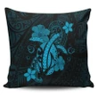 Alohawaii Home Set - Hawaii Turtle Flower Polynesian Pillow Covers - Turquoise