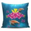 Alohawaii Home Set - Hawaiian Plumeria Kanaka Turtle Sea Polynesian Pillow Covers
