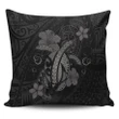 Alohawaii Home Set - Hawaii Turtle Flower Polynesian Pillow Covers - Gray