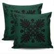 Hawaiian Quilt Maui Plant And Hibiscus Pattern Pillow Covers - Black Sacramento - AH J8