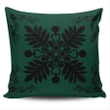 Alohawaii Home Set - Hawaiian Quilt Maui Plant And Hibiscus Pattern Pillow Covers - Black Sacramento