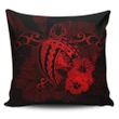 Alohawaii Home Set - Hawaii Hibiscus Pillow Covers - Harold Turtle - Red