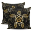Turtle Hibiscus Yellow Pillow Covers - AH - J1 - Alohawaii