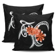 Plumeria Polynesia Orange Pillow Covers - AH - J1 - Alohawaii